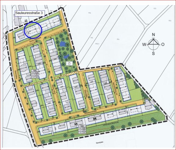 Lageplan Baugrundstücke Pfaffenberg