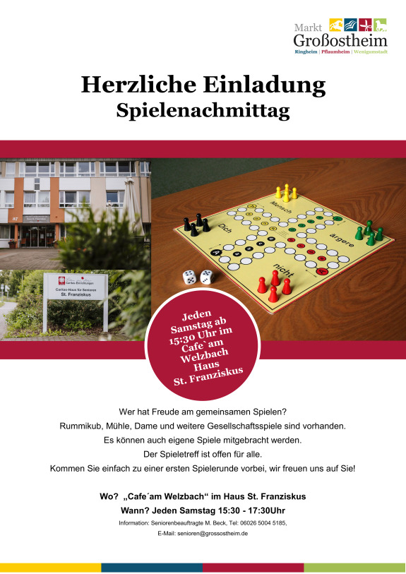 Plakat Spielenachmittag