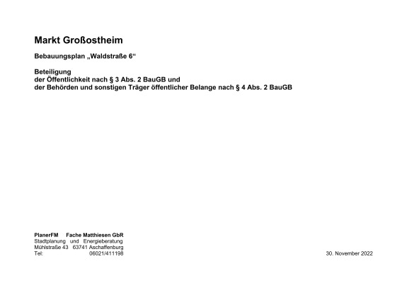 Abwägung Waldstraße