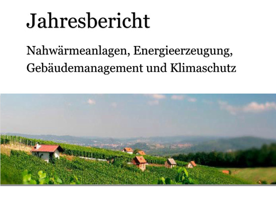 Decklblatt Jahresbericht Nahwärmeanlagen und Energiegewinnung